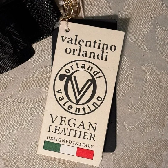 Valentino Orlandi Black Crossbody Bag and Matching Wallet New With Tags